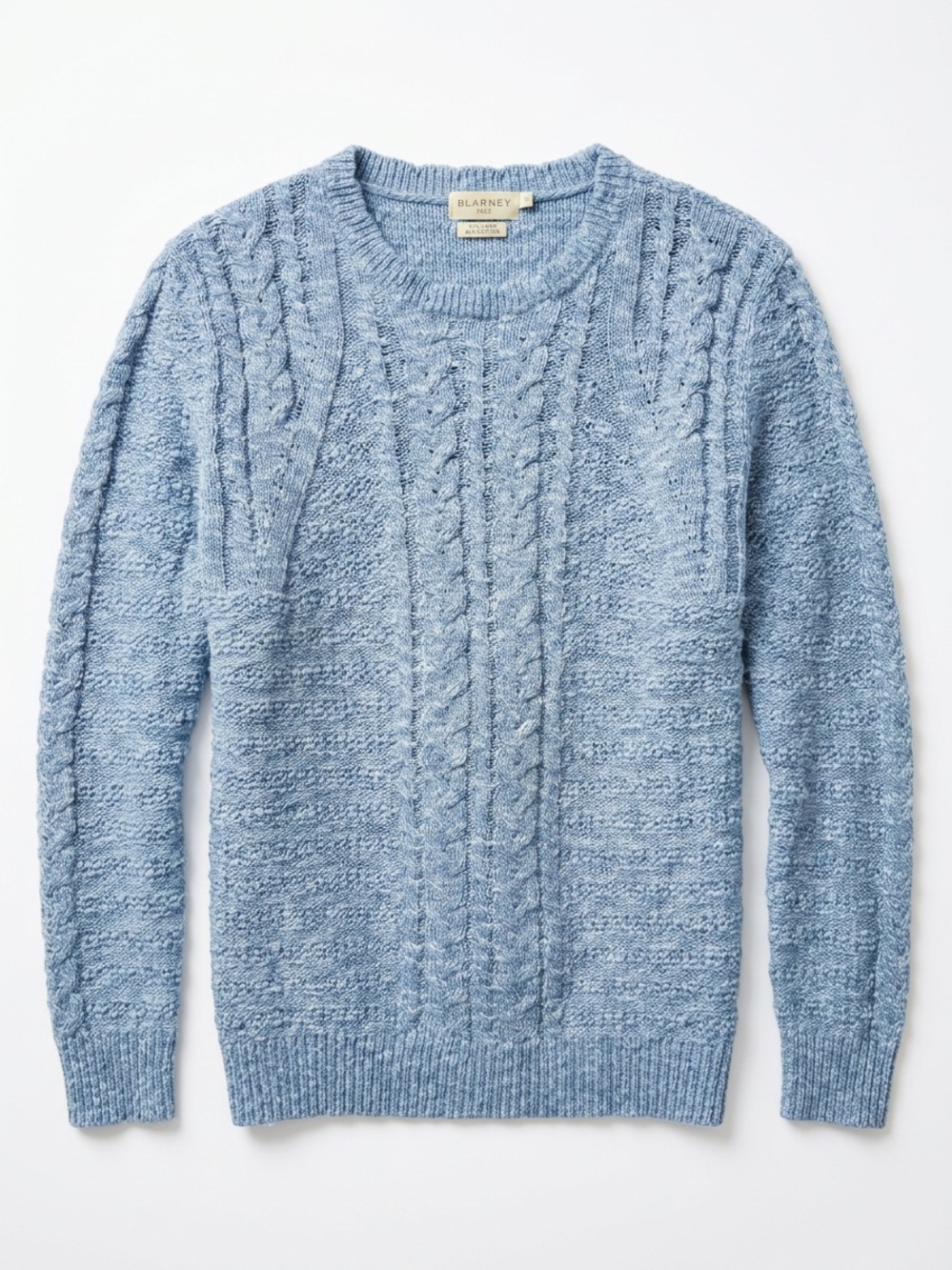 Blarney Irish Linen Cotton Sweater Knit Traditional Quality Classic Preppy Eco